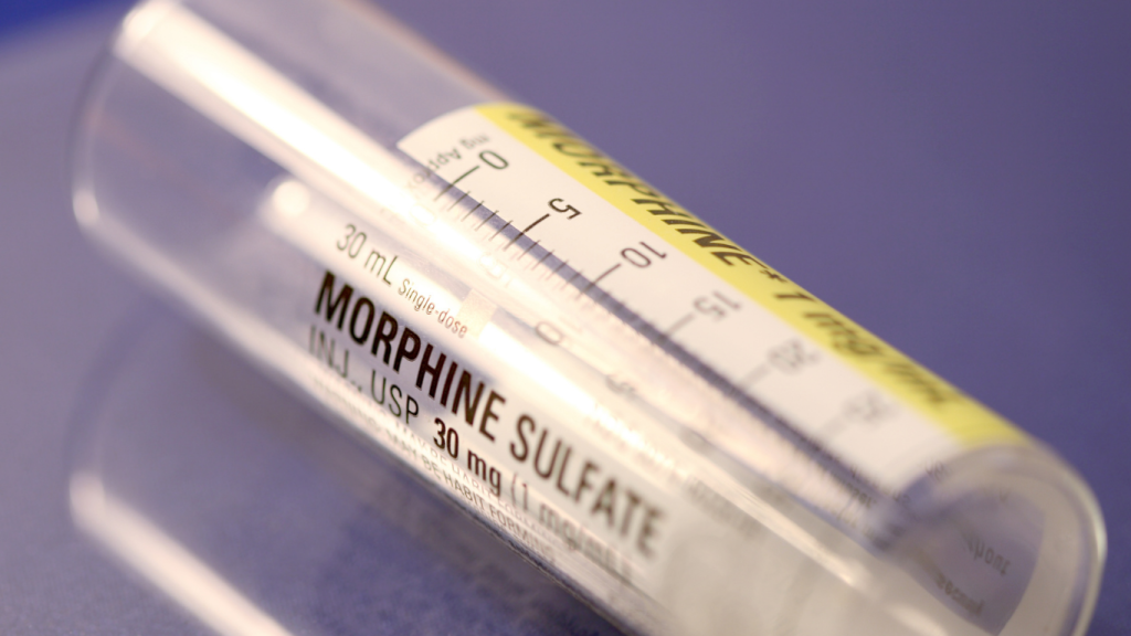 Morphine is a very Powerful and Addictive Drug most often used as a Pain Killer.