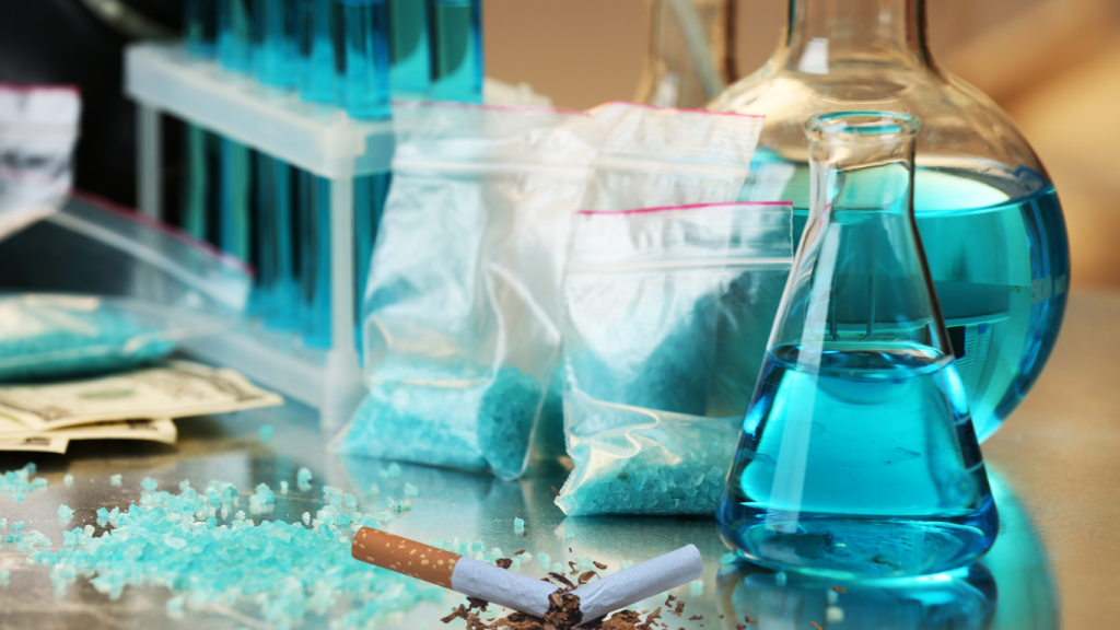 Both Methamphetamine and Nicotine are Very Addictive Drugs.